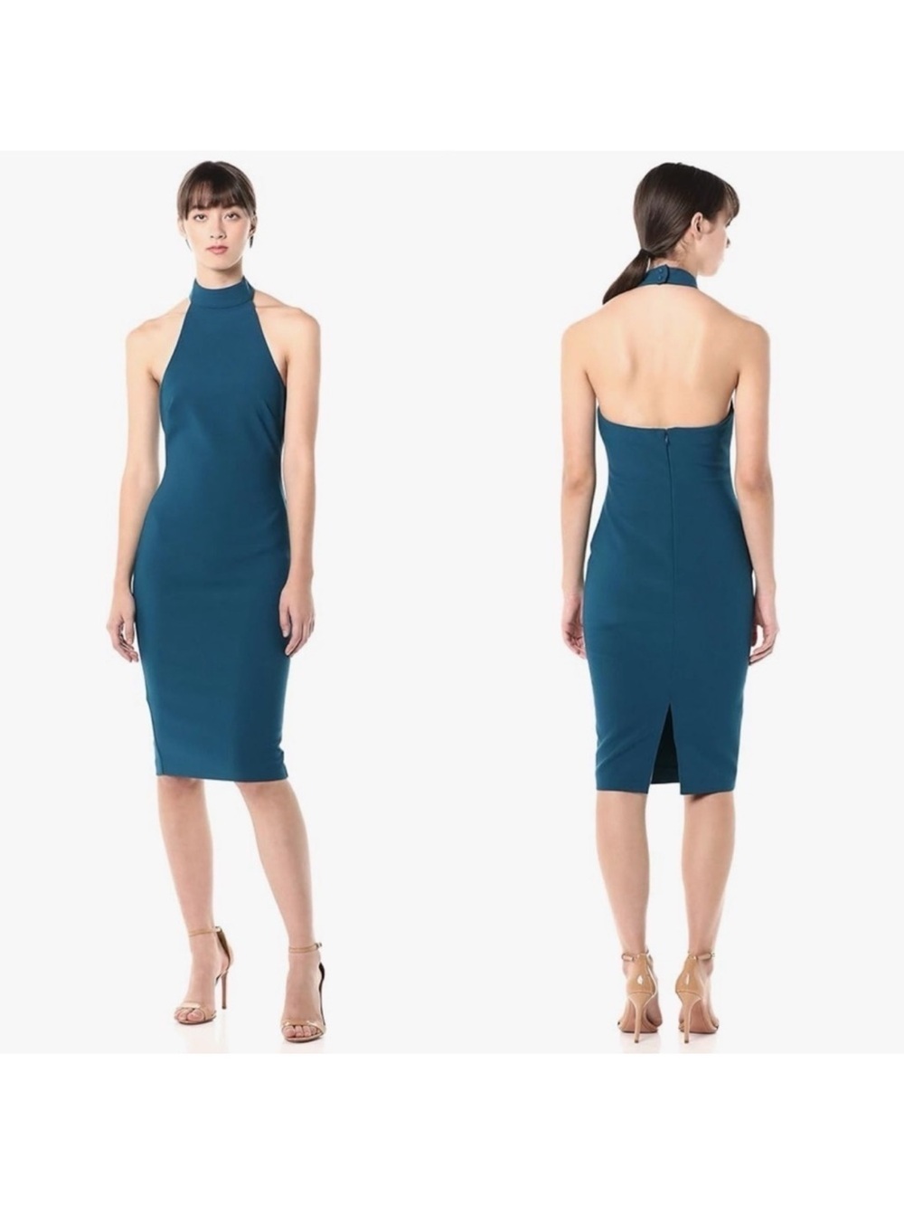 NWT LIKELY Presley Halter Dress Cerulean Blue